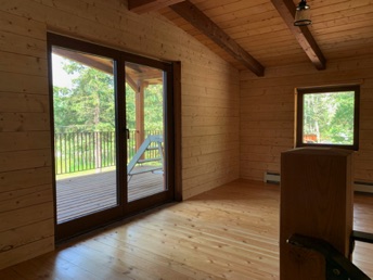 Douglas fir floor finished with Sansin Floor clear