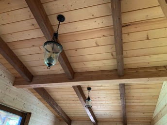 View of roof structure detail